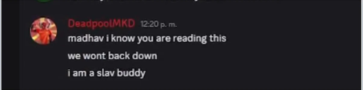 Exhibit 6: statement that the pressure would continue